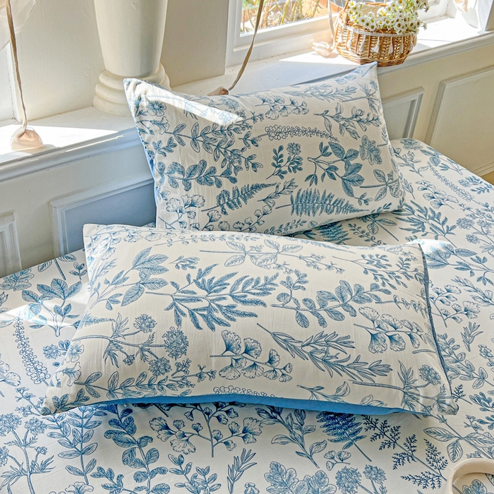 91家纺网 家纺一手货源 找家纺 朵朵家纺 2025新款超柔水洗棉云感印花单床笠床垫保护套床笠（床垫保护套可定制尺寸 ）-场景三 恋爱季节