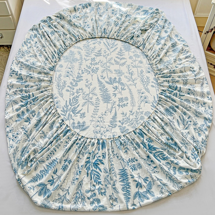 91家纺网 家纺一手货源 找家纺 朵朵家纺 2025新款超柔水洗棉云感印花单床笠床垫保护套床笠（床垫保护套可定制尺寸 ）-场景三 恋爱季节