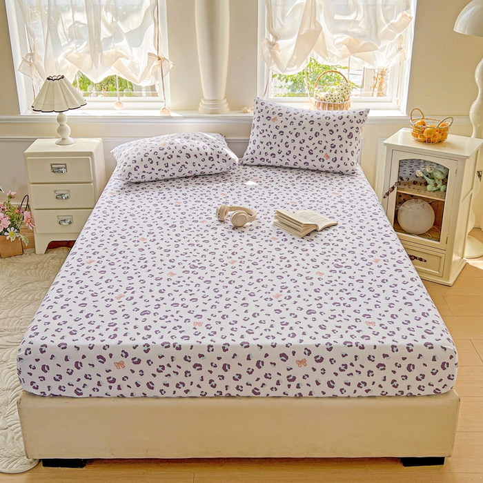 91家纺网 家纺一手货源 找家纺 朵朵家纺 2025新款超柔水洗棉云感印花单床笠床垫保护套床笠（床垫保护套可定制尺寸 ）-场景三 么么哒