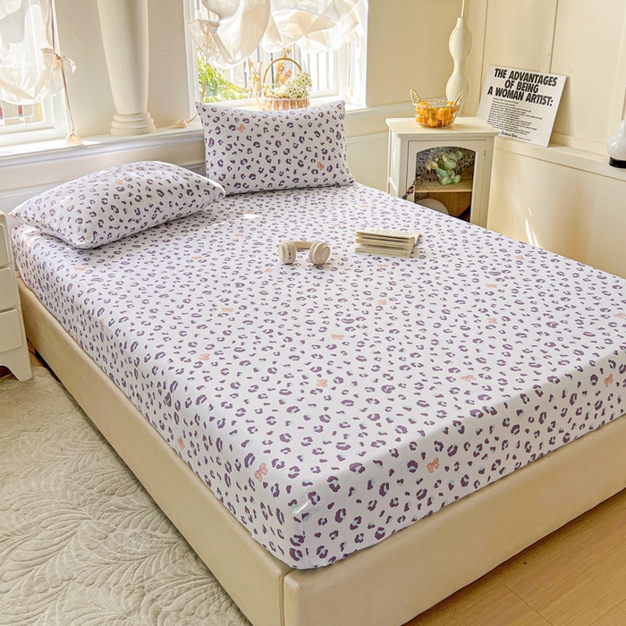 91家纺网 家纺一手货源 找家纺 朵朵家纺 2025新款超柔水洗棉云感印花单床笠床垫保护套床笠（床垫保护套可定制尺寸 ）-场景三 么么哒