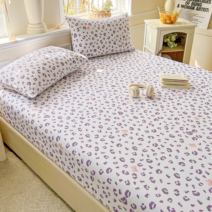 91家纺网 家纺一手货源 找家纺 朵朵家纺 2025新款超柔水洗棉云感印花单床笠床垫保护套床笠（床垫保护套可定制尺寸 ）-场景三 么么哒