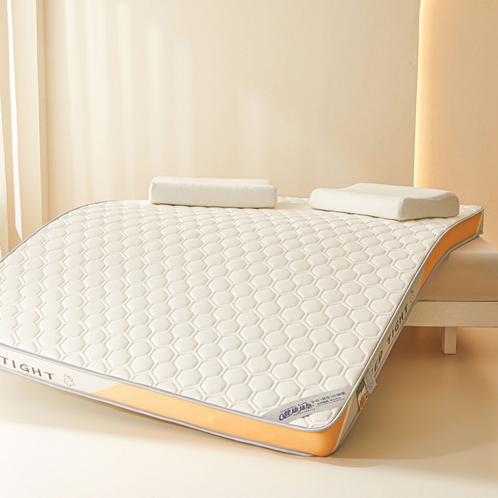 91家纺网 家纺一手货源 找家纺 水妙家纺 2025新款高密度乳胶记忆海绵床垫厚度9cm回弹性好家用海绵床垫 六边形白