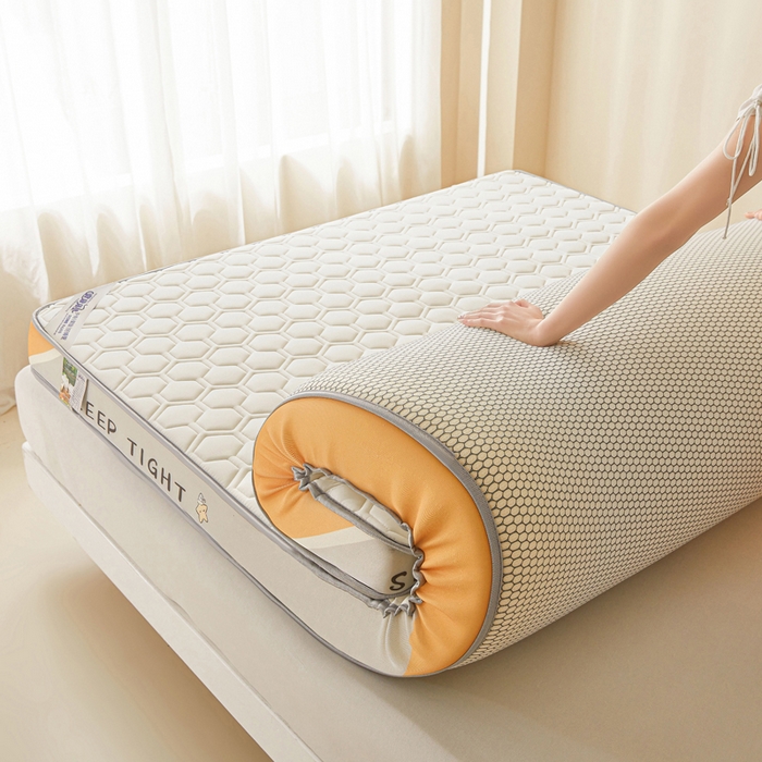 91家纺网 家纺一手货源 找家纺 水妙家纺 2025新款高密度乳胶记忆海绵床垫厚度9cm回弹性好家用海绵床垫 六边形白