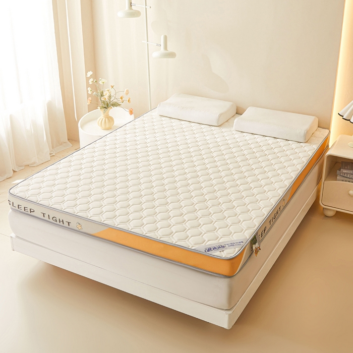 91家纺网 家纺一手货源 找家纺 水妙家纺 2025新款高密度乳胶记忆海绵床垫厚度9cm回弹性好家用海绵床垫 六边形白