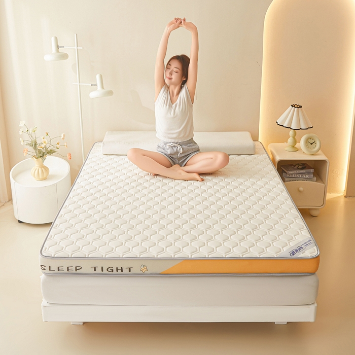 91家纺网 家纺一手货源 找家纺 水妙家纺 2025新款高密度乳胶记忆海绵床垫厚度9cm回弹性好家用海绵床垫 六边形白