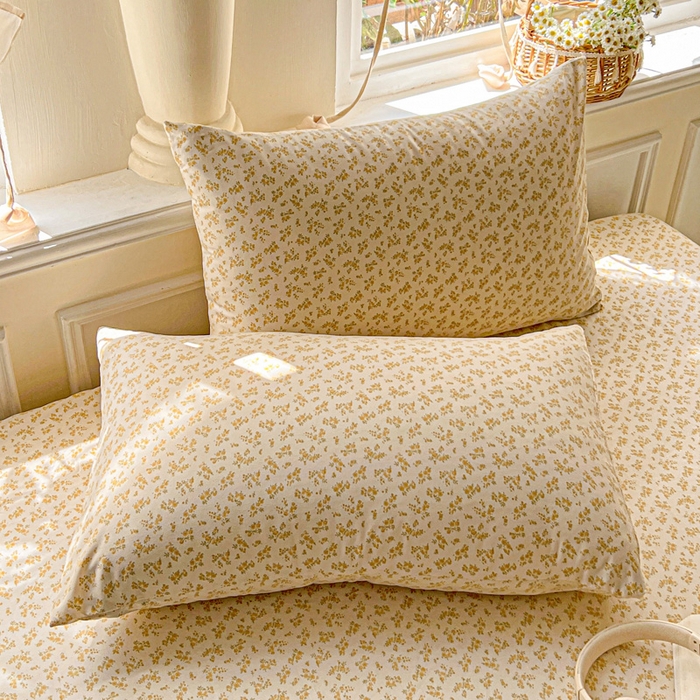 91家纺网 家纺一手货源 找家纺 朵朵家纺 2025新款超柔水洗棉云感印花单床笠床垫保护套床笠（床垫保护套可定制尺寸 ）-场景三 浅香