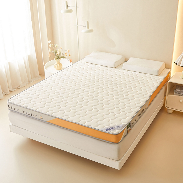 91家纺网 家纺一手货源 找家纺 水妙家纺 2025新款高密度乳胶记忆海绵床垫厚度9cm回弹性好家用海绵床垫 三角格白