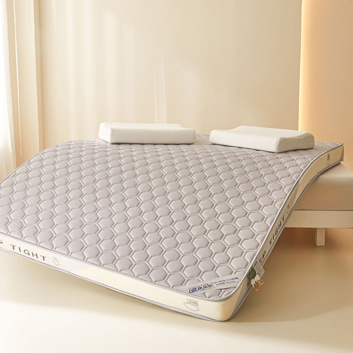 91家纺网 家纺一手货源 找家纺 水妙家纺 2025新款高密度乳胶记忆海绵床垫厚度9cm回弹性好家用海绵床垫 六边形灰