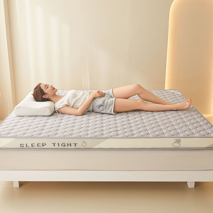 91家纺网 家纺一手货源 找家纺 水妙家纺 2025新款高密度乳胶记忆海绵床垫厚度9cm回弹性好家用海绵床垫 六边形灰