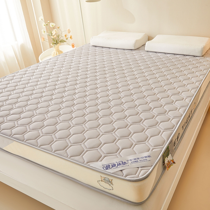 91家纺网 家纺一手货源 找家纺 水妙家纺 2025新款高密度乳胶记忆海绵床垫厚度9cm回弹性好家用海绵床垫 六边形灰