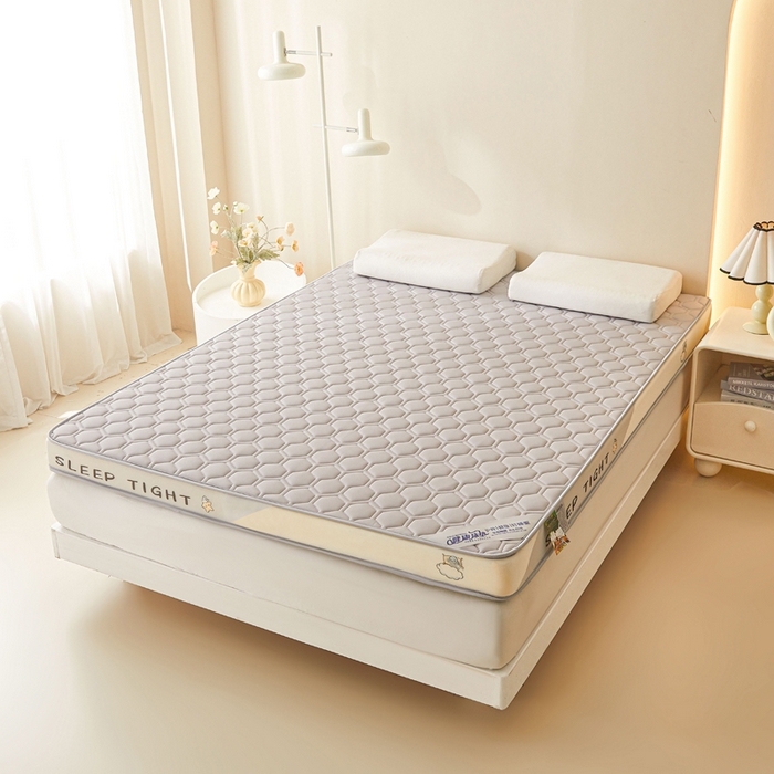 91家纺网 家纺一手货源 找家纺 水妙家纺 2025新款高密度乳胶记忆海绵床垫厚度9cm回弹性好家用海绵床垫 六边形灰