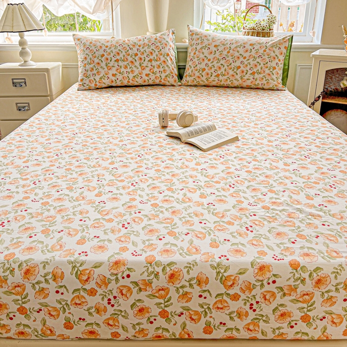 91家纺网 家纺一手货源 找家纺 朵朵家纺 2025新款超柔水洗棉云感印花单床笠床垫保护套床笠（床垫保护套可定制尺寸 ）-场景三 热恋