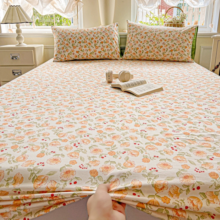 91家纺网 家纺一手货源 找家纺 朵朵家纺 2025新款超柔水洗棉云感印花单床笠床垫保护套床笠（床垫保护套可定制尺寸 ）-场景三 热恋