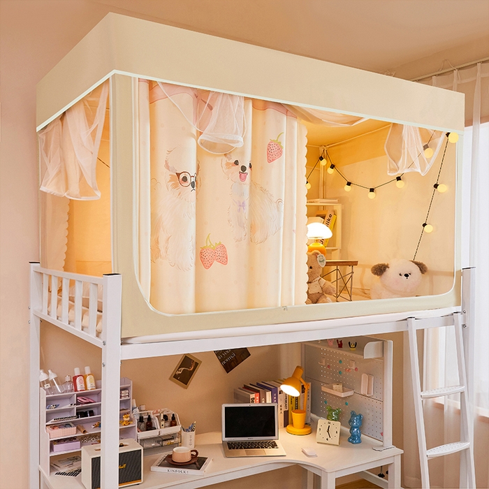 （总）水妙家纺 2025年新款强遮光学生上下铺床帘蚊账