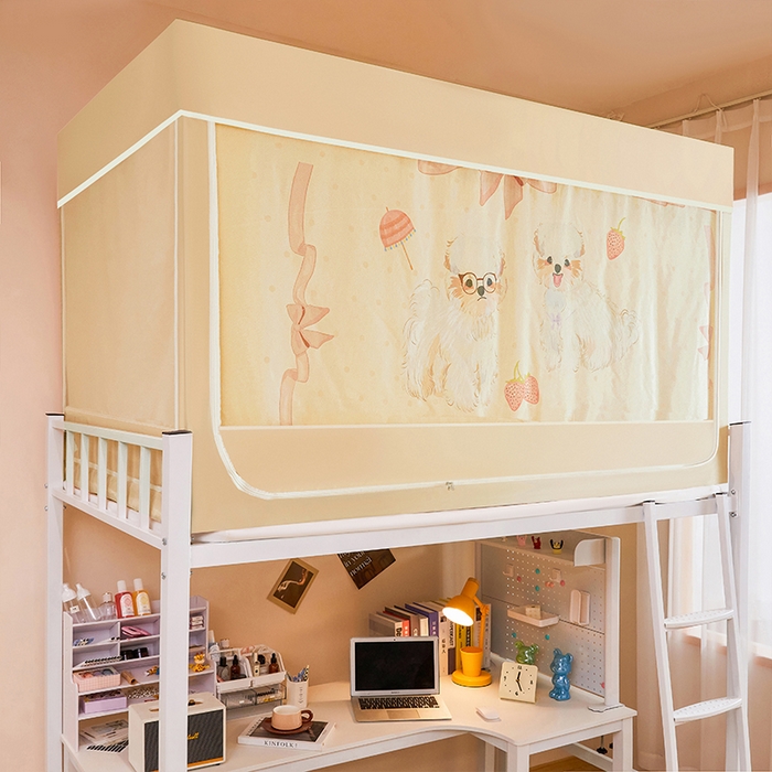 91家纺网 家纺一手货源 找家纺 （总）水妙家纺 2025年新款强遮光学生上下铺床帘蚊账