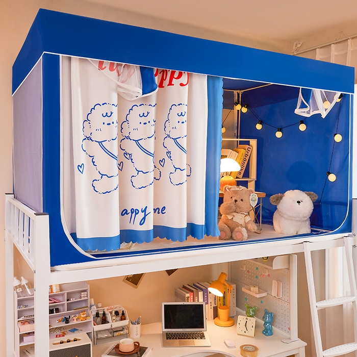 91家纺网 家纺一手货源 找家纺 （总）水妙家纺 2025年新款强遮光学生上下铺床帘蚊账