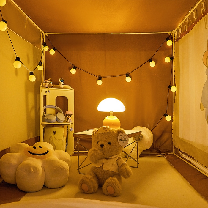 91家纺网 家纺一手货源 找家纺 水妙家纺 2025年新款强遮光学生上下铺床帘蚊账 小熊一家