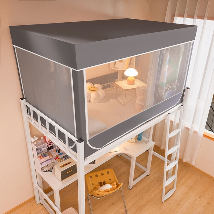 91家纺网 家纺一手货源 找家纺 水妙家纺 2025年新款强遮光学生上下铺床帘蚊账 银河星际