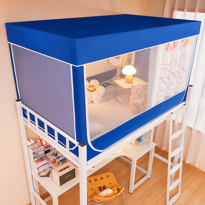 91家纺网 家纺一手货源 找家纺 水妙家纺 2025年新款强遮光学生上下铺床帘蚊账 欢乐小狗