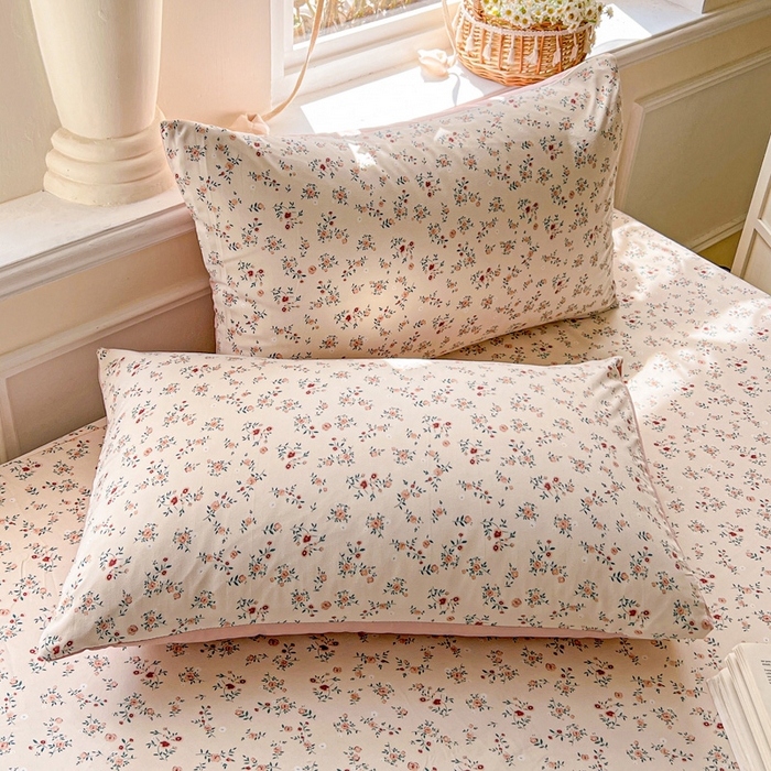 91家纺网 家纺一手货源 找家纺 朵朵家纺 2025新款超柔水洗棉云感印花单床笠床垫保护套床笠（床垫保护套可定制尺寸 ）-场景三 忘忧草