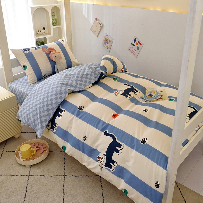 91家纺网 家纺一手货源 找家纺 （总）水妙家纺 2025新款A类环保印染13372印花全棉纯棉三件套