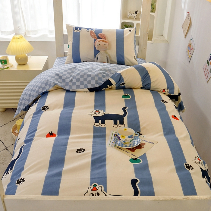 91家纺网 家纺一手货源 找家纺 （总）水妙家纺 2025新款A类环保印染13372印花全棉纯棉三件套