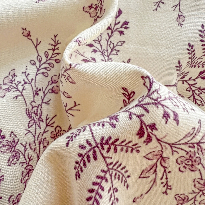 91家纺网 家纺一手货源 找家纺 朵朵家纺 2025新款超柔水洗棉云感印花单床笠床垫保护套床笠（床垫保护套可定制尺寸 ）-场景三 紫颜