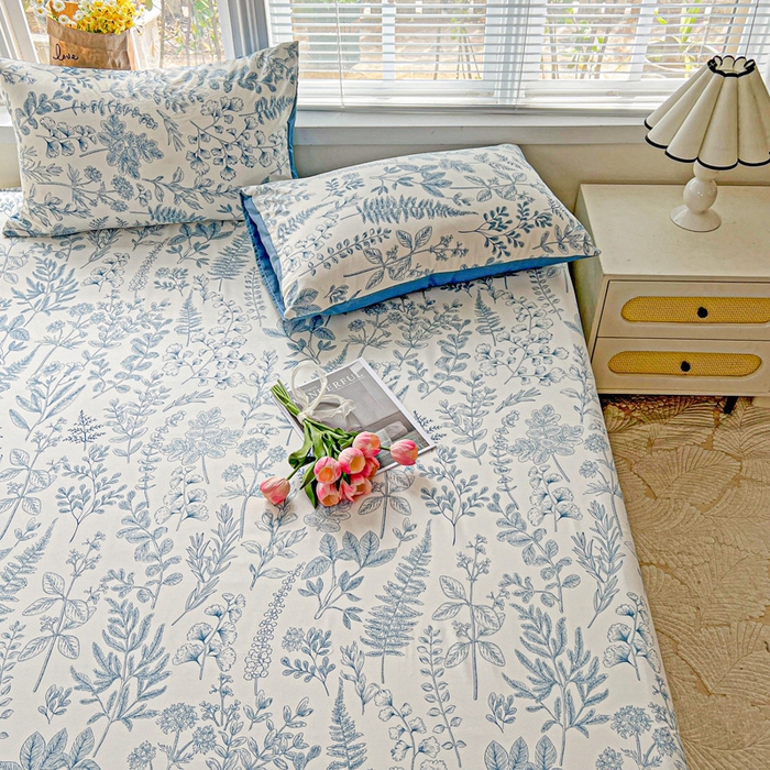 91家纺网 家纺一手货源 找家纺 朵朵家纺 2025新款超柔水洗棉云感印花单床笠床垫保护套床笠（床垫保护套可定制尺寸 ）-场景二 恋爱季节