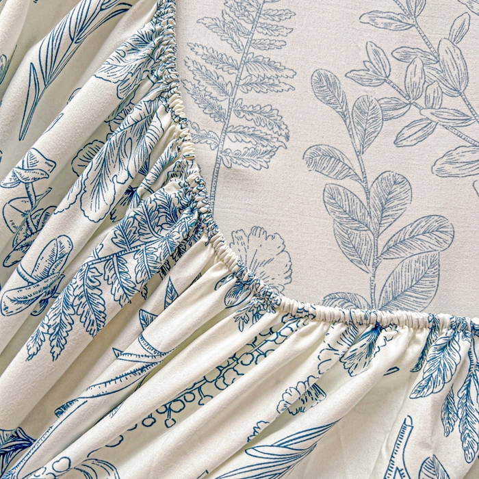 91家纺网 家纺一手货源 找家纺 朵朵家纺 2025新款超柔水洗棉云感印花单床笠床垫保护套床笠（床垫保护套可定制尺寸 ）-场景二 恋爱季节