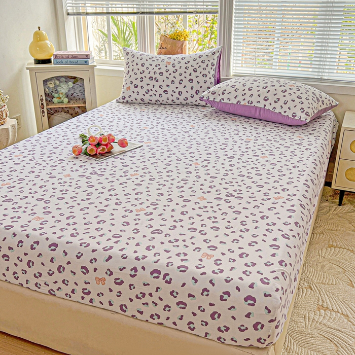 91家纺网 家纺一手货源 找家纺 朵朵家纺 2025新款超柔水洗棉云感印花单床笠床垫保护套床笠（床垫保护套可定制尺寸 ）-场景二 么么哒