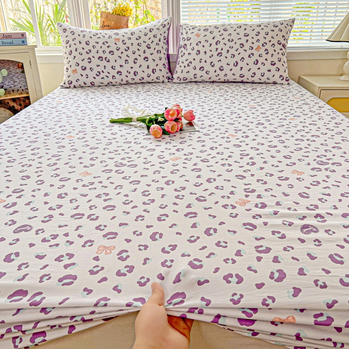 91家纺网 家纺一手货源 找家纺 朵朵家纺 2025新款超柔水洗棉云感印花单床笠床垫保护套床笠（床垫保护套可定制尺寸 ）-场景二 么么哒