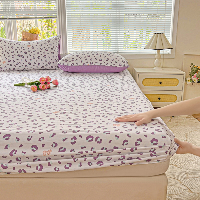 91家纺网 家纺一手货源 找家纺 朵朵家纺 2025新款超柔水洗棉云感印花单床笠床垫保护套床笠（床垫保护套可定制尺寸 ）-场景二 么么哒