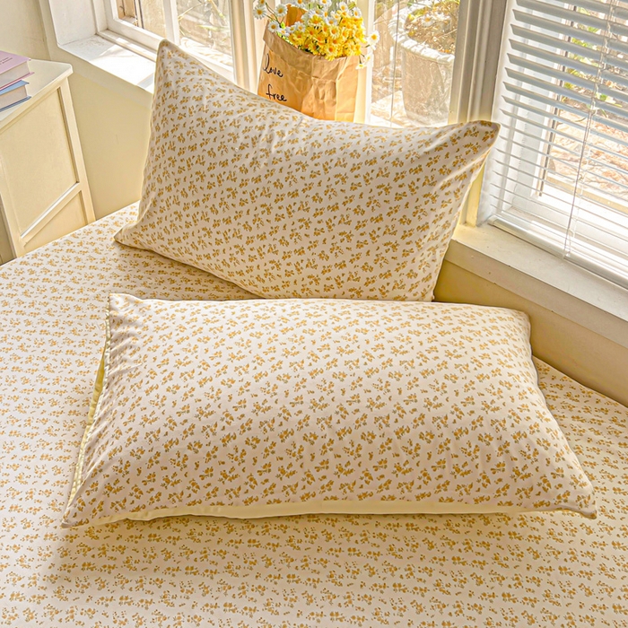 91家纺网 家纺一手货源 找家纺 朵朵家纺 2025新款超柔水洗棉云感印花单床笠床垫保护套床笠（床垫保护套可定制尺寸 ）-场景二 浅香