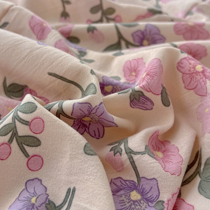 91家纺网 家纺一手货源 找家纺 朵朵家纺 2025新款超柔水洗棉云感印花单床笠床垫保护套床笠（床垫保护套可定制尺寸 ）-场景一 花开满树