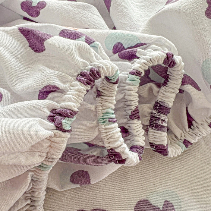 91家纺网 家纺一手货源 找家纺 朵朵家纺 2025新款超柔水洗棉云感印花单床笠床垫保护套床笠（床垫保护套可定制尺寸 ）-场景一 么么哒