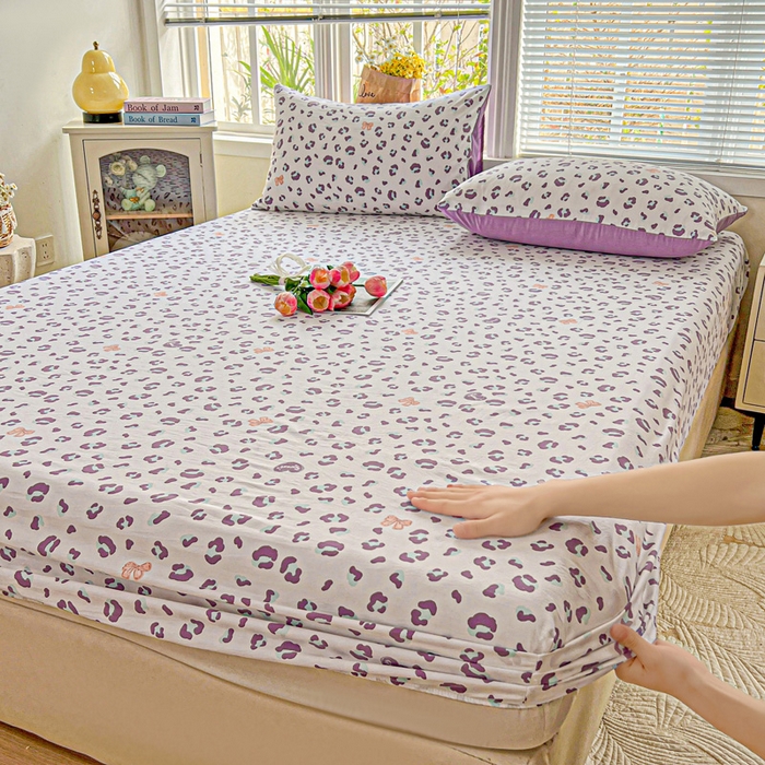 91家纺网 家纺一手货源 找家纺 朵朵家纺 2025新款超柔水洗棉云感印花单床笠床垫保护套床笠（床垫保护套可定制尺寸 ）-场景一 么么哒