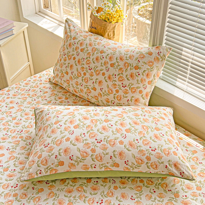 91家纺网 家纺一手货源 找家纺 朵朵家纺 2025新款超柔水洗棉云感印花单床笠床垫保护套床笠（床垫保护套可定制尺寸 ）-场景一 热恋