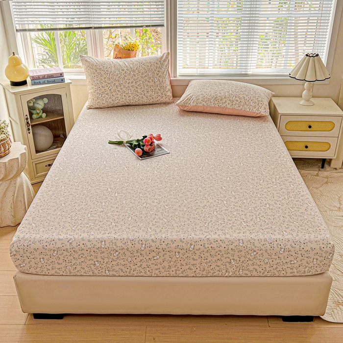 91家纺网 家纺一手货源 找家纺 （总）朵朵家纺 2025新款超柔水洗棉云感印花单床笠床垫保护套床笠（床垫保护套可定制尺寸 ）-场景二