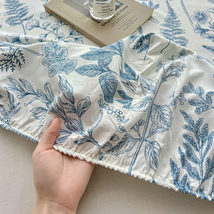 91家纺网 家纺一手货源 找家纺 朵朵家纺 2025新款超柔水洗棉云感印花单床笠床垫保护套床笠（床垫保护套可定制尺寸 ）-场景一 恋爱季节