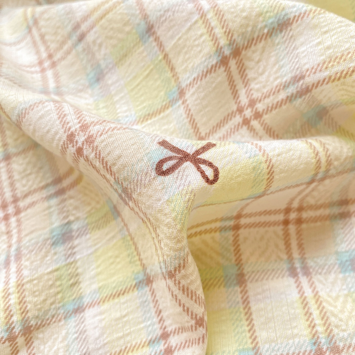 91家纺网 家纺一手货源 找家纺 眠势力 2025新款云感双层纱床笠三件套ins奶油风云感床垫保护套四季款 格调蝴蝶结