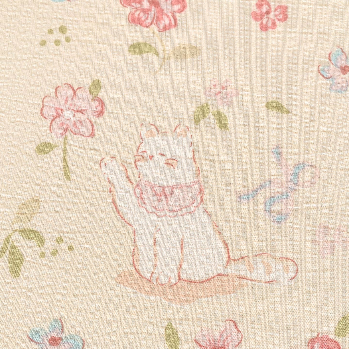 91家纺网 家纺一手货源 找家纺 眠势力 2025新款云感双层纱床笠三件套ins奶油风云感床垫保护套四季款 花丛猫咪