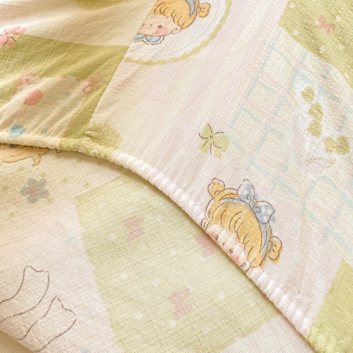 91家纺网 家纺一手货源 找家纺 眠势力 2025新款云感双层纱床笠三件套ins奶油风云感床垫保护套四季款 小公举