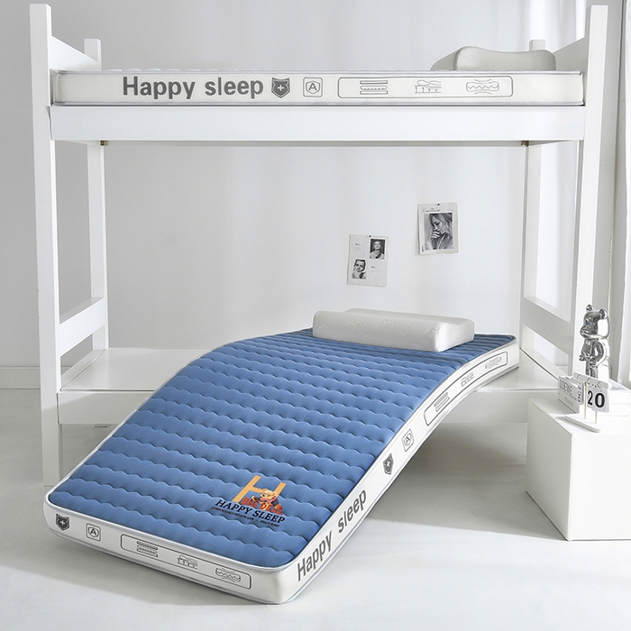 91家纺网 家纺一手货源 找家纺 顺发床垫 2025新款A类牛奶丝乳胶记忆海绵床垫 H熊--蓝-5cm