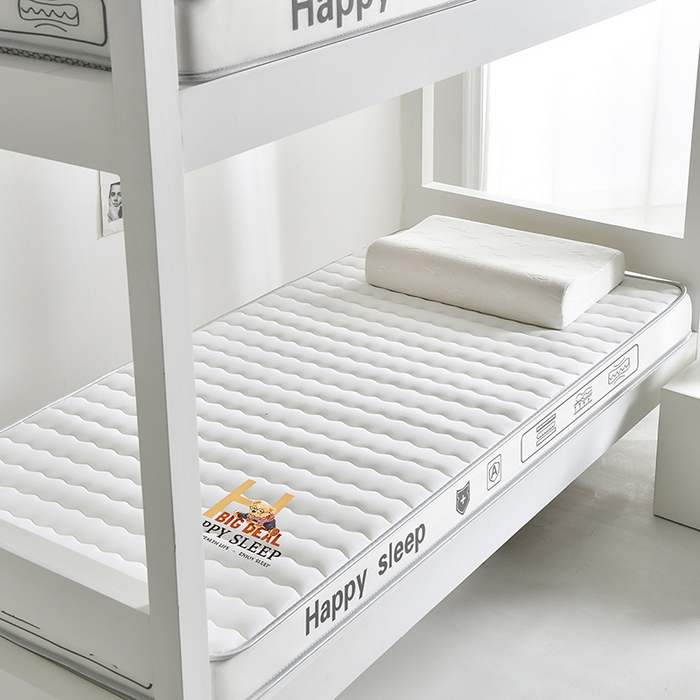 91家纺网 家纺一手货源 找家纺 顺发床垫 2025新款A类牛奶丝乳胶抗压棉床垫 H熊--白-6cm