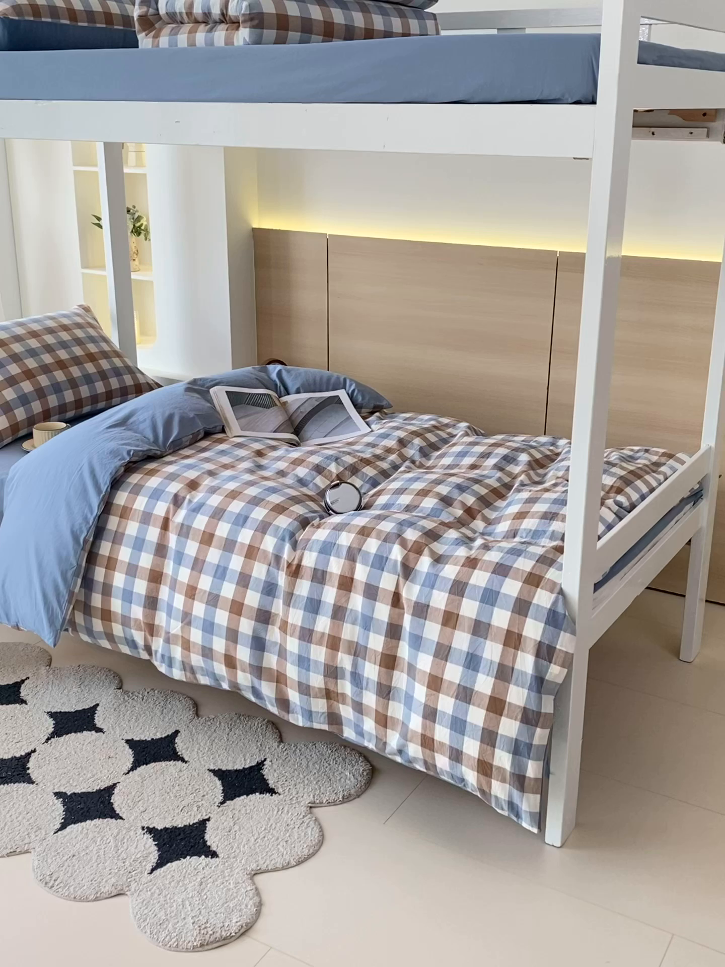 91家纺网 家纺一手货源 找家纺 （总）春皖家纺 2025春夏新款AB版全棉纯棉色织水洗棉学生三件套六件套