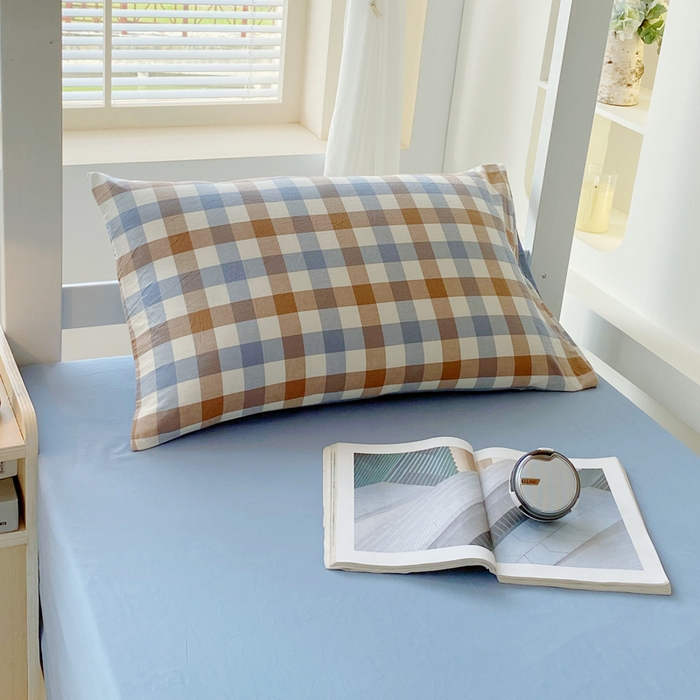 91家纺网 家纺一手货源 找家纺 （总）春皖家纺 2025春夏新款AB版全棉纯棉色织水洗棉学生三件套六件套