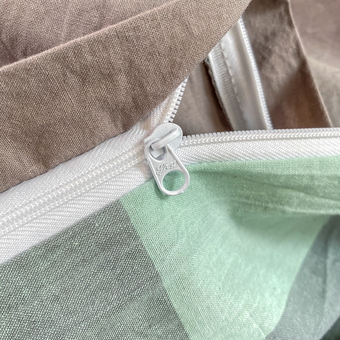 91家纺网 家纺一手货源 找家纺 恋人优选 2025新款全棉纯棉水洗棉(AB版)学生宿舍上下铺三件套-有标款 绿灰大格