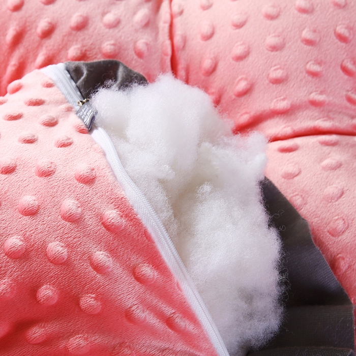 91家纺网 家纺一手货源 找家纺 永光家居 2025新款绒豆豆床头靠垫 韩版床上软包靠枕抱枕（不供多多） 绒豆豆-玉色