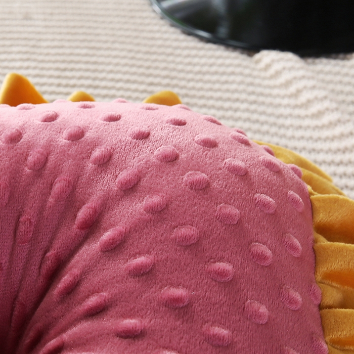 91家纺网 家纺一手货源 找家纺 永光家居 2025新款绒豆豆床头靠垫 韩版床上软包靠枕抱枕（不供多多） 绒豆豆-红色