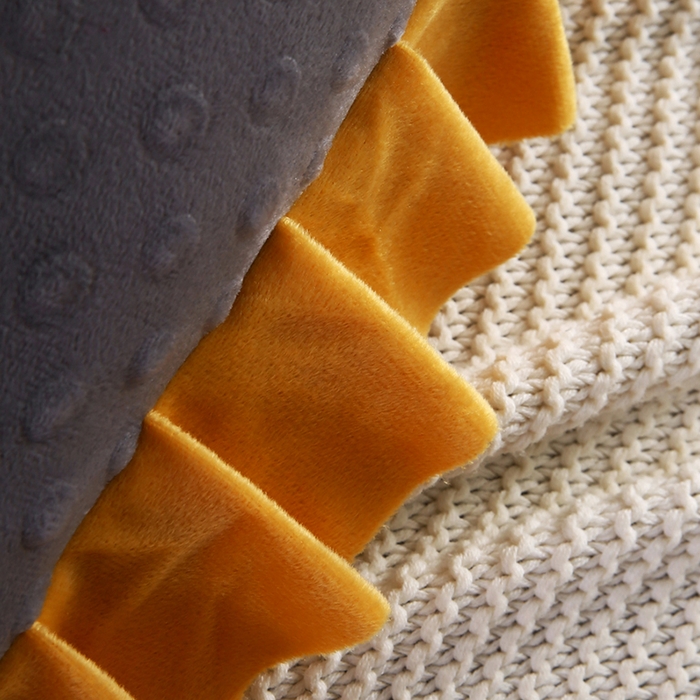 91家纺网 家纺一手货源 找家纺 永光家居 2025新款绒豆豆床头靠垫 韩版床上软包靠枕抱枕（不供多多） 绒豆豆-灰色